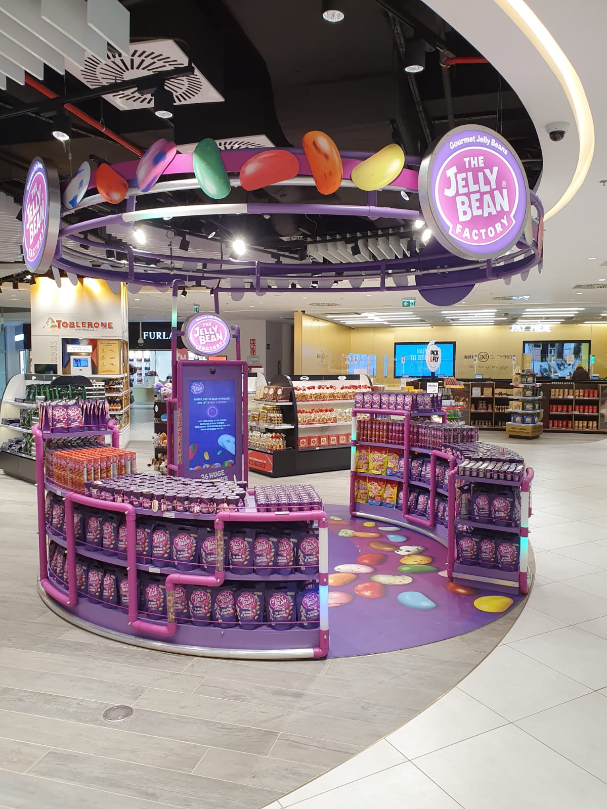 The Jelly Bean Factory-interactieve display winkelmeubel